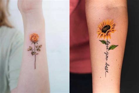 tatuaggi fiori piccoli colorati|Tatuaggi con i fiori: 15 nuove idee per chi ama i tattoo。